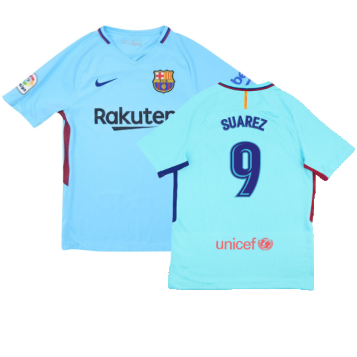 Barcelona 2017-18 Away Shirt (2XL) (Very Good) (Suarez 9)