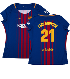 Barcelona 2017-18 Home Shirt (Womens) (M) (Mint) (Luis Enrique 21)_0