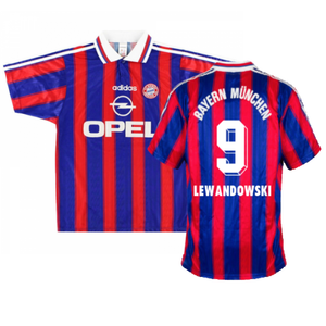 Bayern Munich 1995-97 Home Shirt (2XL) (Excellent) (LEWANDOWSKI 9)_0