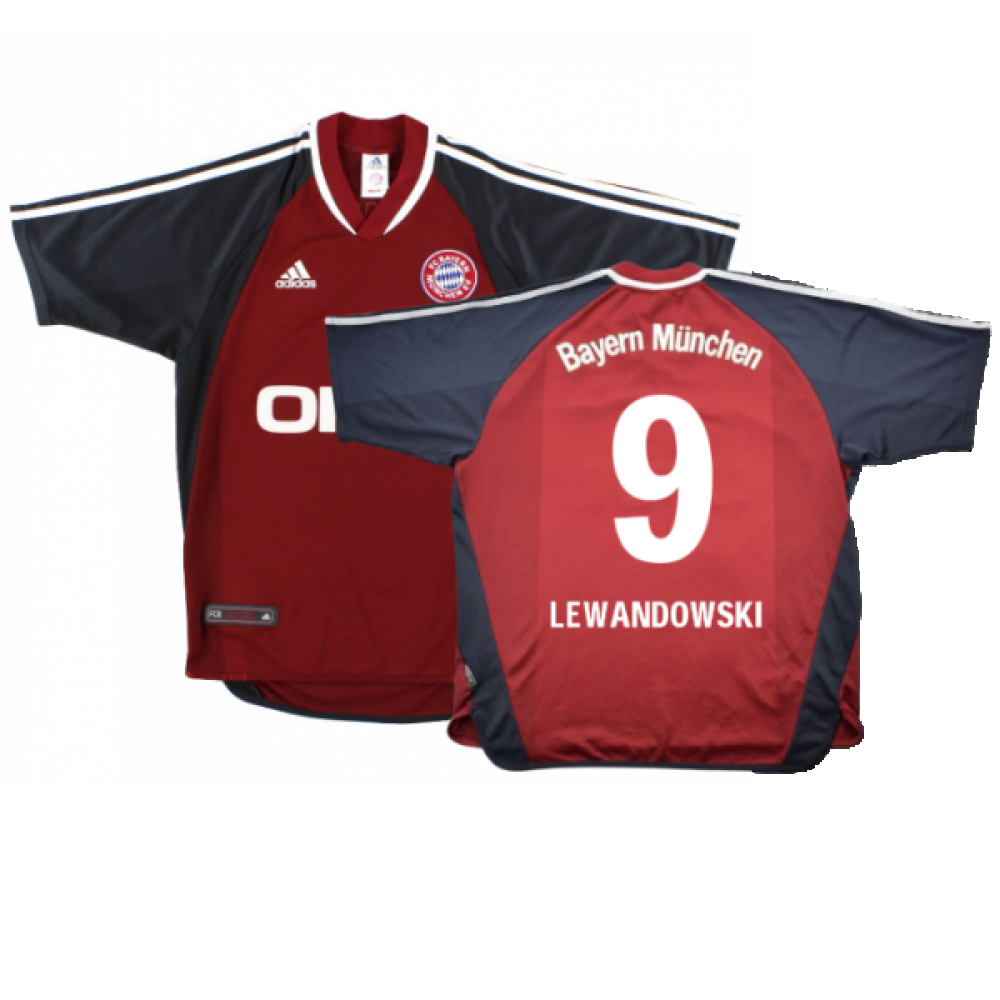 Bayern Munich 2001-02 Home Shirt (S) (Very Good) (Lewandowski 9)_0