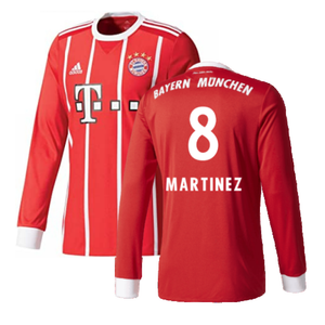 Bayern Munich 2017-18 Home Long Sleeve Shirt (XL) (Excellent) (Martinez 8)_0