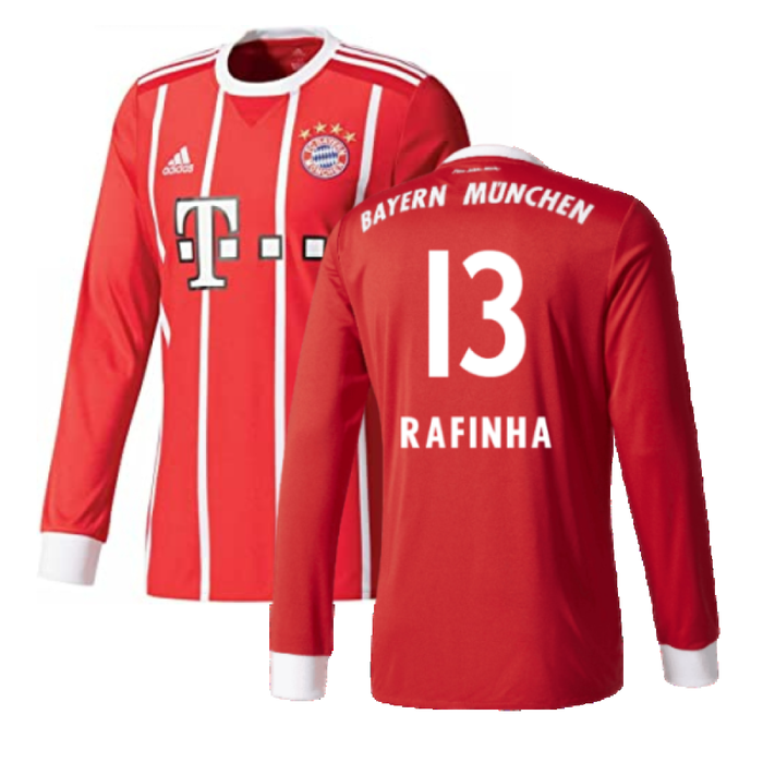 Bayern Munich 2017-18 Home Long Sleeve Shirt (XL) (Excellent) (Rafinha 13)