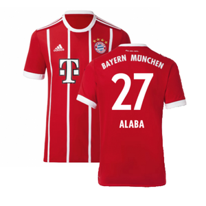 Bayern Munich 2017-18 Home Shirt (Excellent) (Alaba 27)_0