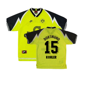 Borussia Dortmund 1995-96 Home Shirt (XS) (Excellent) (Kohler 15)_0