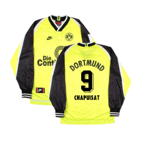 Borussia Dortmund 1995-96 Long Sleeve Home Shirt (S) (Excellent) (Chapuisat 9)_0