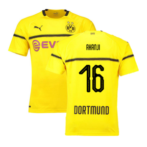 Borussia Dortmund 2018-19 European/Cup Home Shirt (L) (Very Good) (Akanji 16)_0