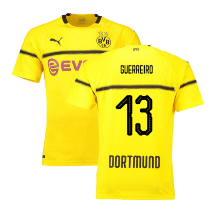 Borussia Dortmund 2018-19 European/Cup Home Shirt (L) (Very Good) (Guerreiro 13)