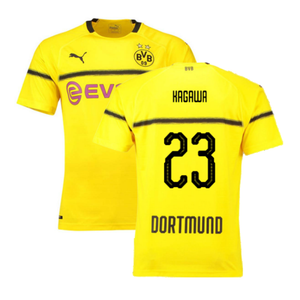 Borussia Dortmund 2018-19 European/Cup Home Shirt (L) (Very Good) (Kagawa 23)_0