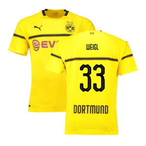 Borussia Dortmund 2018-19 European/Cup Home Shirt (L) (Very Good) (Weigl 33)_0