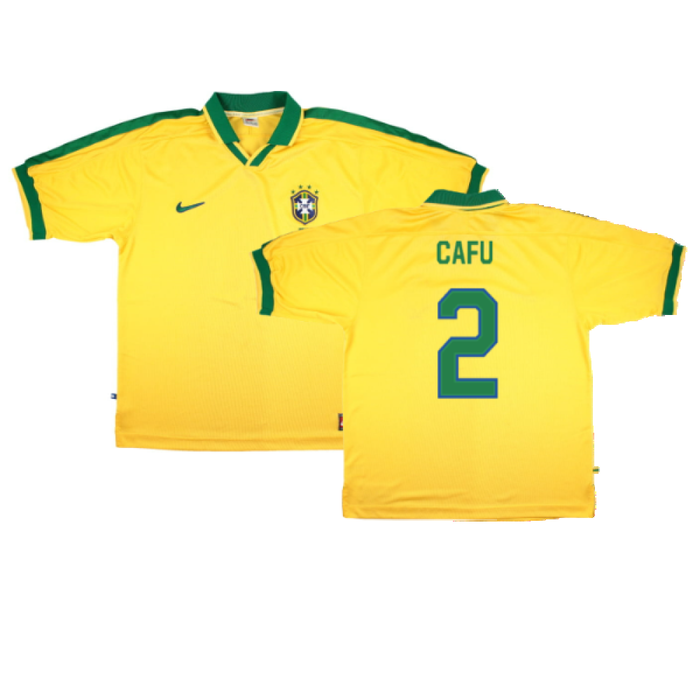 Brazil 1997-98 Home Shirt (XL) (Very Good) (Cafu 2)