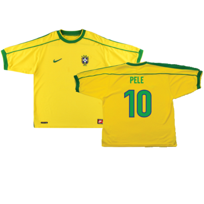 Brazil 1998-00 Home Shirt (Excellent) (PELE 10)