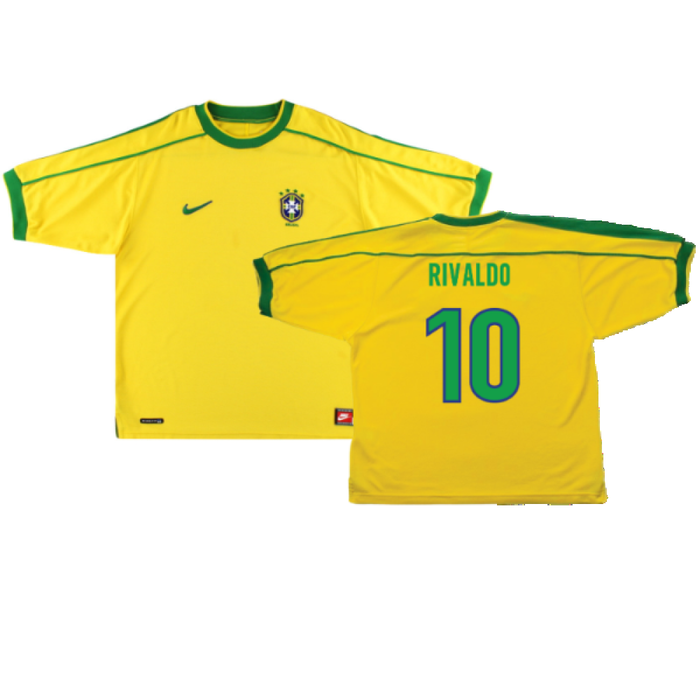 Brazil 1998-00 Home Shirt (Excellent) (Rivaldo 10)