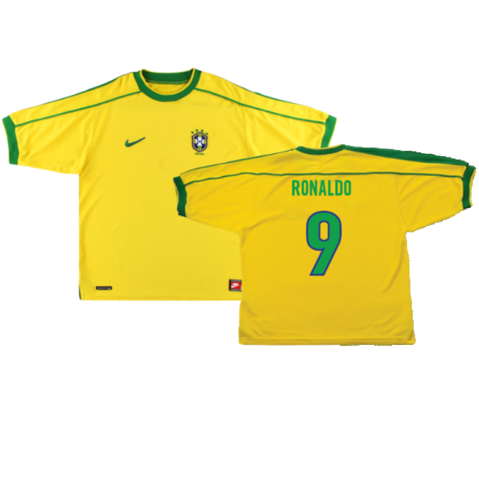 Brazil 1998-00 Home Shirt (Excellent) (RONALDO 9)