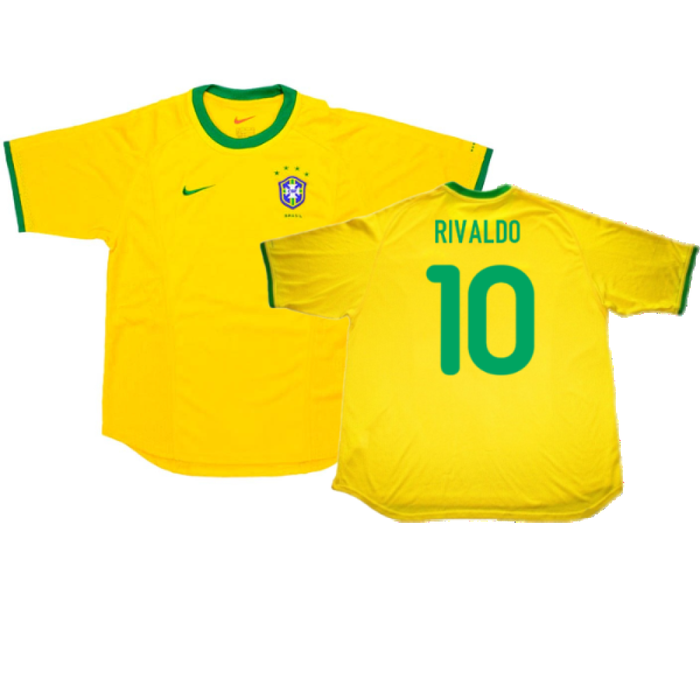 Brazil 2000-02 home (XL) (Excellent) (Rivaldo 10)