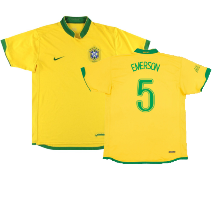 Brazil 2006-2008 Home Shirt (XXL) (Good) (Emerson 5)