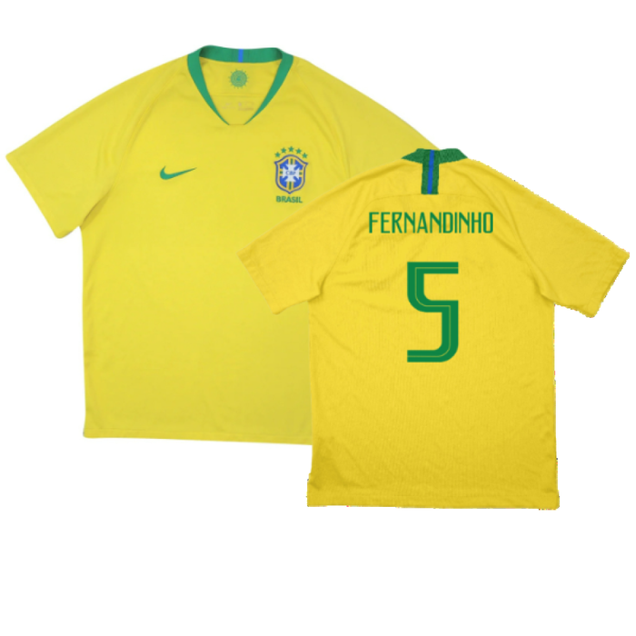 Brazil 2018-19 Home Shirt (Good) (Fernandinho 5)