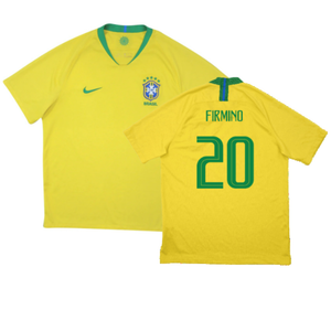 Brazil 2018-19 Home Shirt (M) (Excellent) (Firmino 20)_0