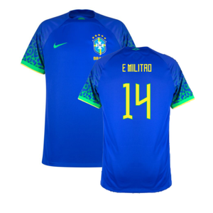 Brazil 2022-23 Away Shirt (XSB) (Mint) (E Militao 14)_0