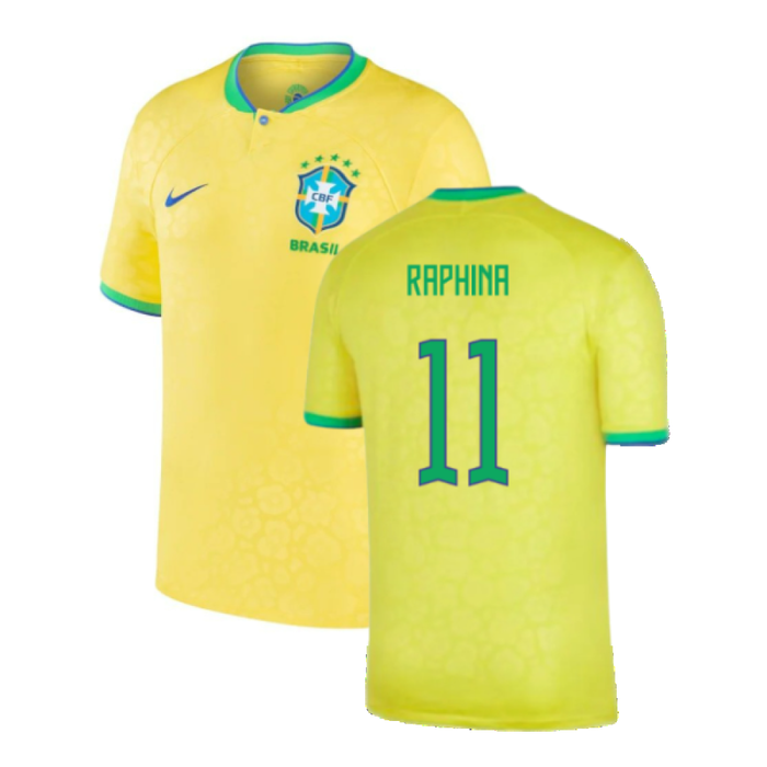 Brazil 2022-23 Home Shirt (Baby) (3-6 months) (Excellent) (Raphina 11)