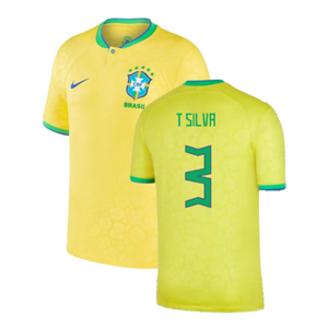 Brazil 2022-23 Home Shirt (Baby) (3-6 months) (Excellent) (T Silva 3)_0