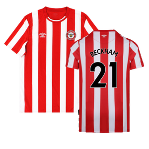 Brentford 2021-23 Home Shirt (L) (Mint) (Beckham 21)_0