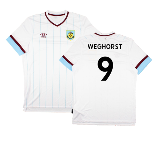 Burnley 2021-22 Away Shirt (Sponsorless) (S) (Mint) (WEGHORST 9)_0