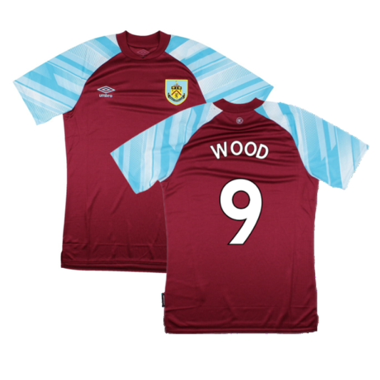 Burnley 2021-22 Home Shirt (Sponsorless) (M) (WOOD 9) (Mint)_0