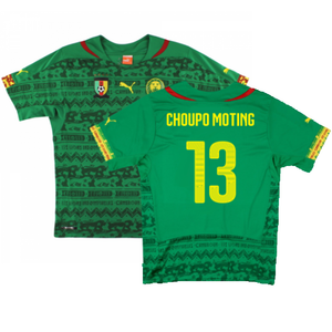 Cameroon 2014-15 Home Shirt (Mint) (Choupo Moting 13)_0