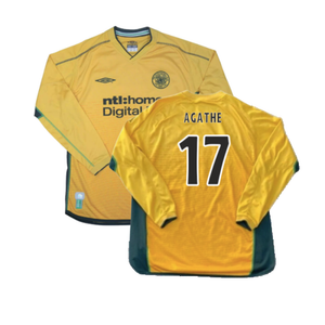 Celtic 2002-2003 Long Sleeve Away Shirt (Excellent) (Agathe 17)_0