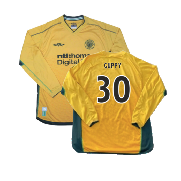 Celtic 2002-2003 Long Sleeve Away Shirt (Excellent) (Guppy 30)