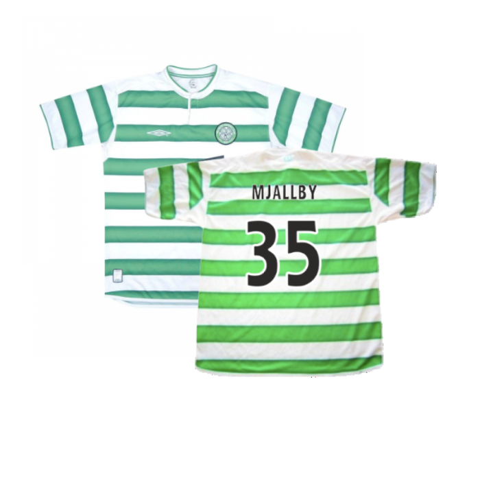 Celtic 2003-04 Home Shirt (M) (Very Good) (Mjallby 35)