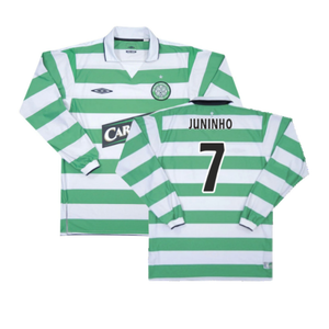 Celtic 2004-05 Home Long Sleeve Shirt (XXL) (Excellent) (Juninho 7)_0