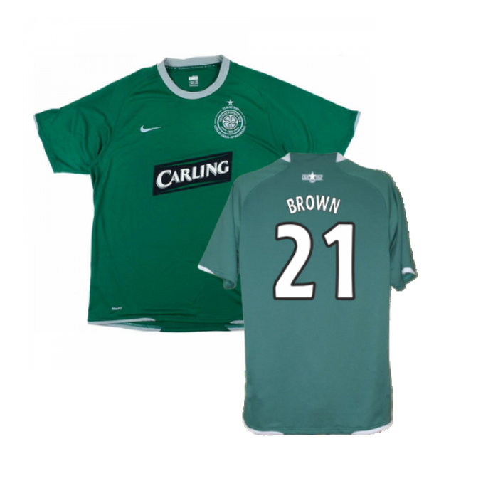 Celtic 2007-08 Away Shirt (Mint) (Brown 21)