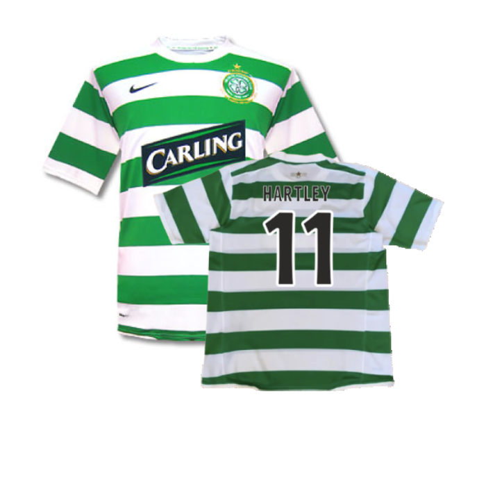 Celtic 2007-08 Home Shirt (M) (Good) (Hartley 11)