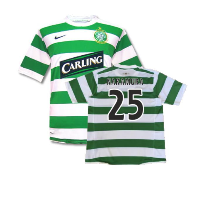 Celtic 2007-08 Home Shirt (M) (Good) (Nakamura 25)