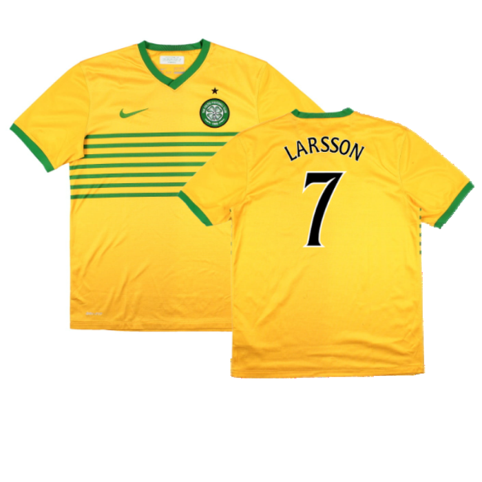 Celtic 2013-14 Away Shirt (Sponsorless) (M) (Very Good) (Larsson 7)