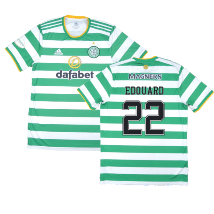 Celtic 2020-21 Home Shirt (XL) (Mint) (EDOUARD 22)