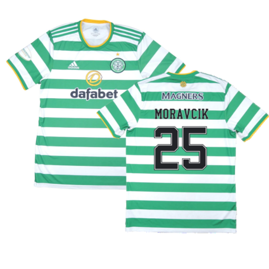 Celtic 2020-21 Home Shirt (XL) (Mint) (MORAVCIK 25)_0