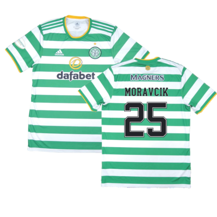 Celtic 2020-21 Home Shirt (XL) (Mint) (MORAVCIK 25)