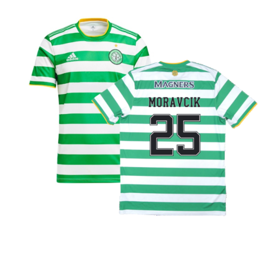 Celtic 2020-21 Home Shirt (Sponsorless) (L) (MORAVCIK 25) (Excellent)_0