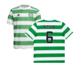 Celtic 2021-22 Home Shirt (Sponsorless) (L) (BITTON 6) (Good)_0