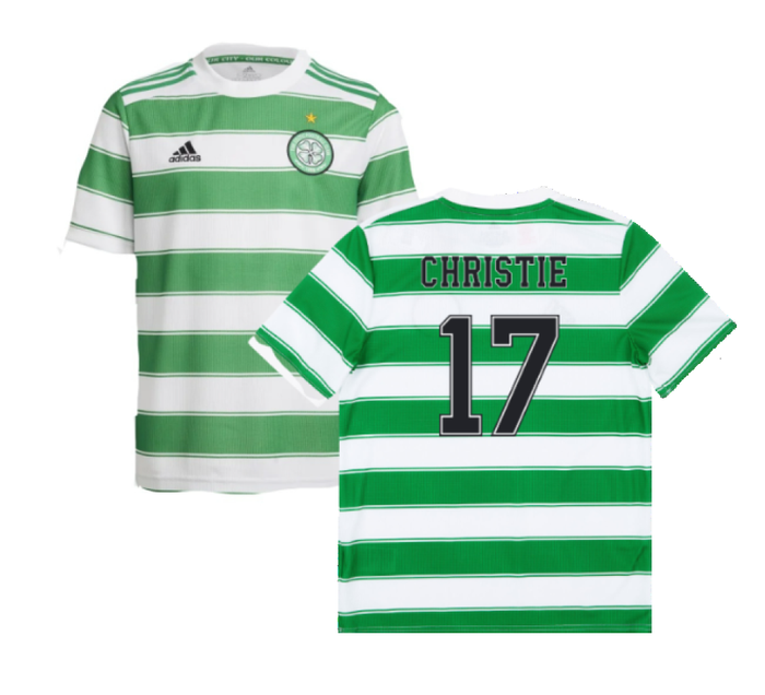 Celtic 2021-22 Home Shirt (Sponsorless) (L) (CHRISTIE 17) (Good)