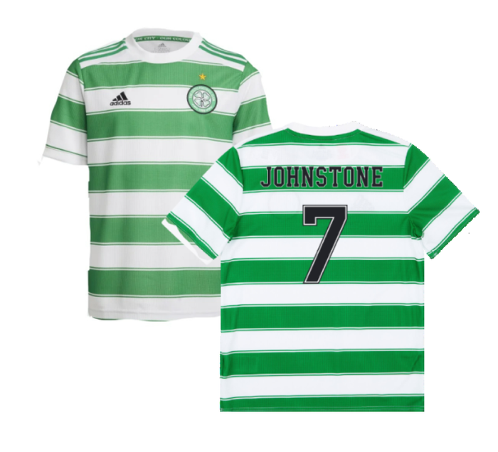 Celtic 2021-22 Home Shirt (Sponsorless) (L) (JOHNSTONE 7) (Good)