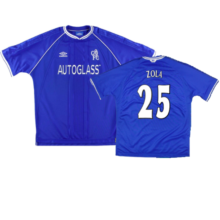 Chelsea 1999-01 Home (XL) (Excellent) (Zola 25)