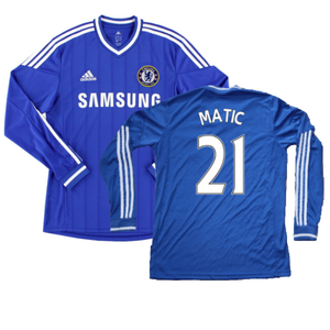 Chelsea 2013-14 Long Sleeve Home Shirt (S) (Excellent) (Matic 21)_0