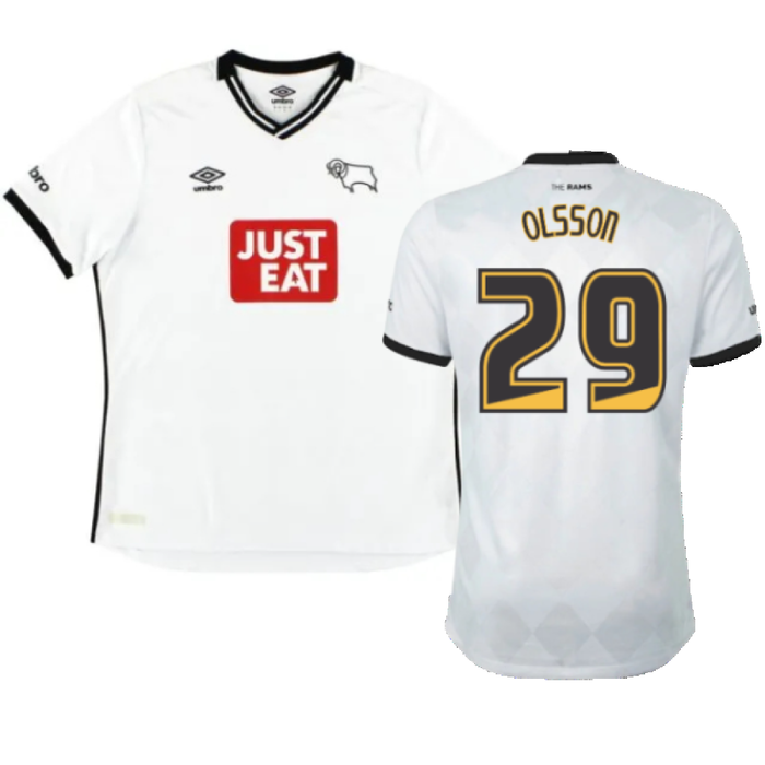 Derby County 2015-16 Home Shirt (M) (Very Good) (Olsson 29)