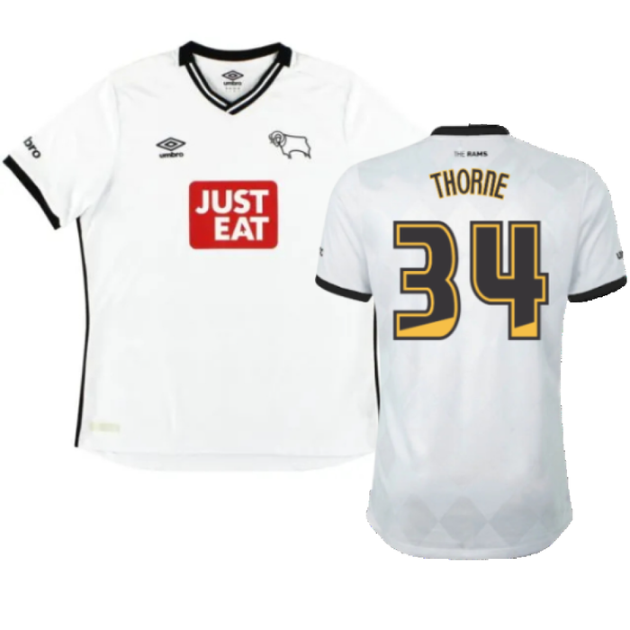 Derby County 2015-16 Home Shirt (M) (Very Good) (Thorne 34)