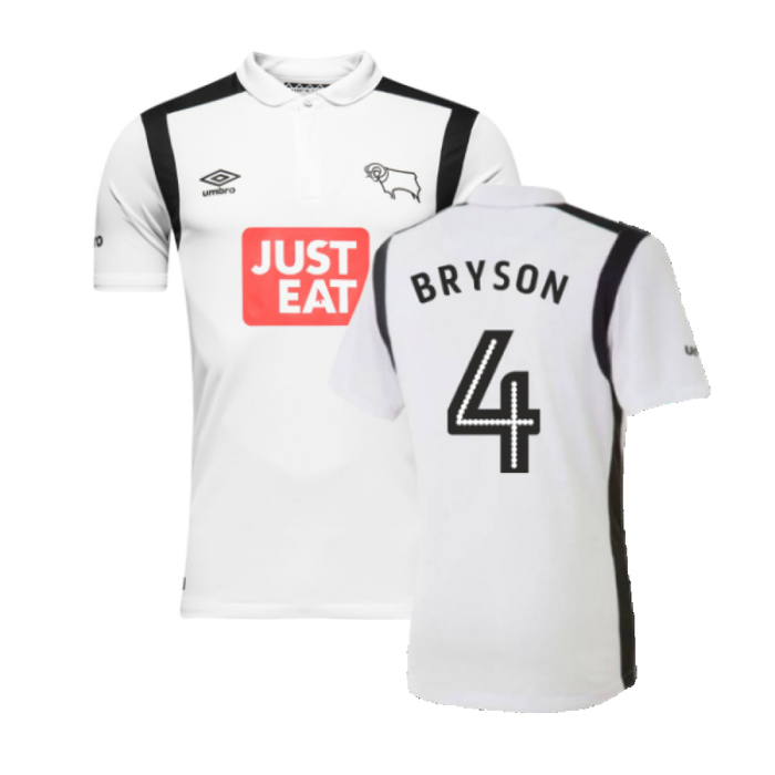 Derby County 2016-17 Home Shirt (S) (BRYSON 4) (Excellent)