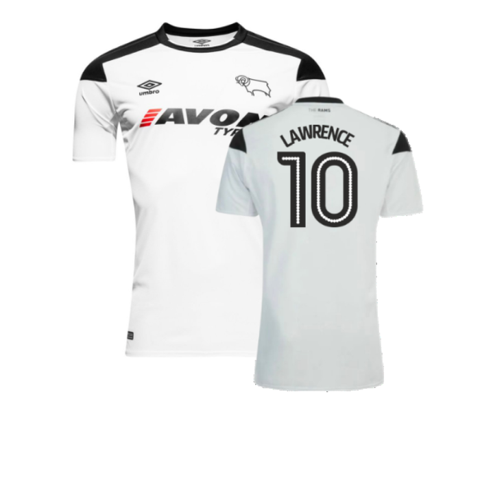 Derby County 2017-18 Home Shirt (S) (Very Good) (Lawrence 10)