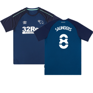 Derby County 2020-21 Away Shirt (L) (Mint) (Saunders 8)_0